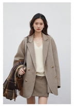 CHIC VEN Women's Wool Blend Double-Breasted Coat