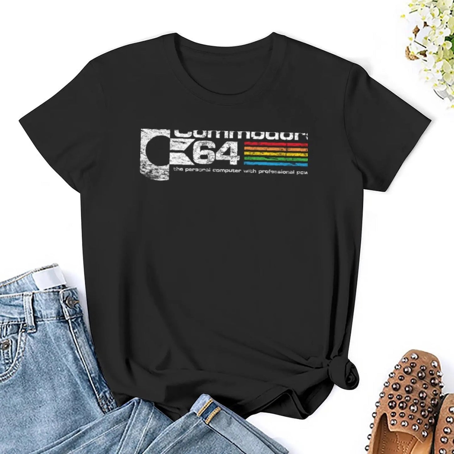 Commodore 64 T-Shirt tops Short sleeve tee Blouse T-shirts for Women SS69