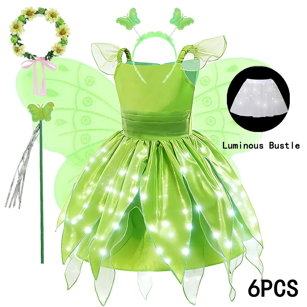 DOCHEER Girls Flower Fairy Princess Dress with Wings