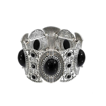 Traditional Kazakhstan Ethnic Coins Bracelet Hair Accessories  for Women Vintage Nepalese Tibetan Clothing Headwear Jewelry Set