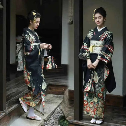 Fashion Photography Clothes Party Dress Japanese Kimono Cosplay Yukata Women Clothing Traditional Ethnic Style Streetwear Stage