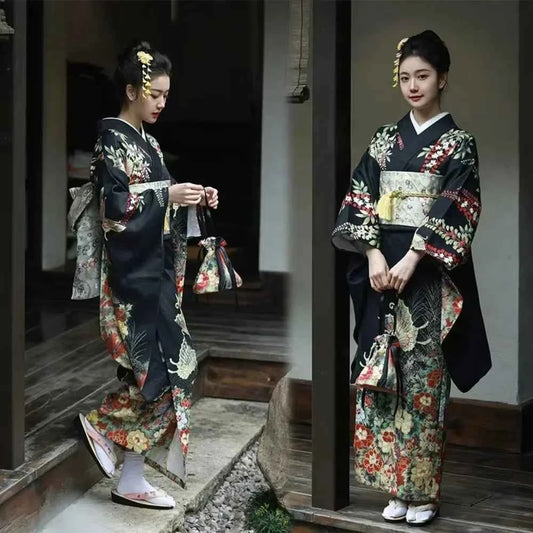 Fashion Photography Clothes Party Dress Japanese Kimono Cosplay Yukata Women Clothing Traditional Ethnic Style Streetwear Stage