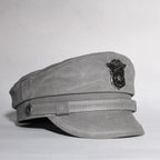 2025 New Navy Peaked Sailor Cap Men Women Summer Beret Hat Male Canvas Grey Eagle Belt Locomotive German Captain Casque