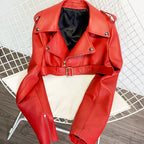 GO BALLISTIC Women's Sheepskin Leather Jacket - Short, Colorful