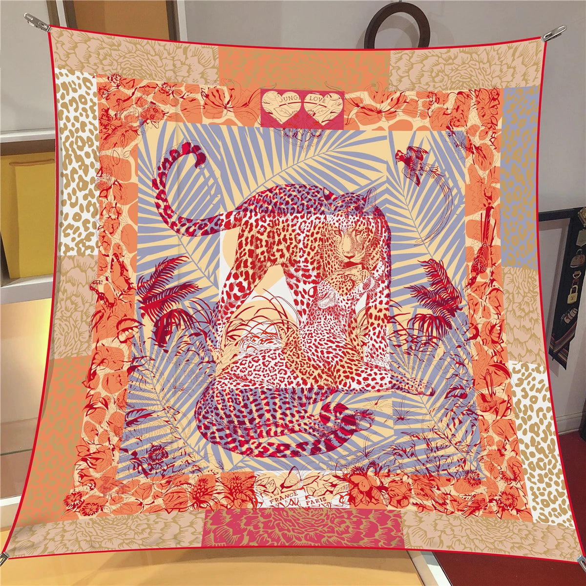 90cm Classic Checkered Horse Brand Square Scarf Women Twill Silk Scarf Shawl Hijab Luxury Bandana Foulard Neckerchief Head Scarf SS69 12.69 2390-21-20