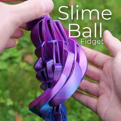 【MQ124】Slime Ball Fidget Toy 3D Printed Twistsphere Fidget Toy Gear Liquid Flow Ball With Rotating Design Anxiety Relief Toys