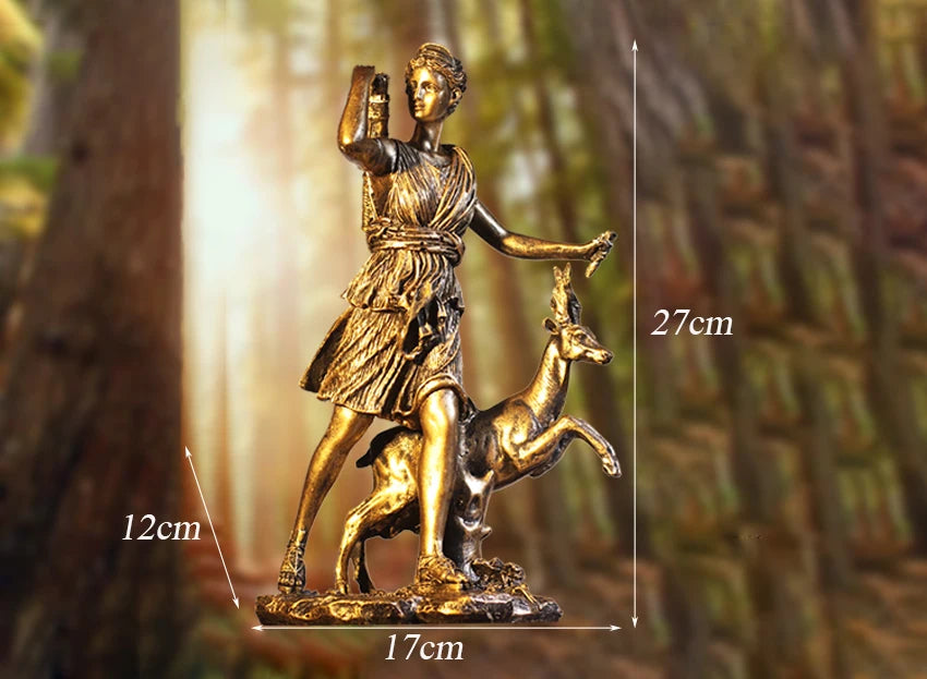 Moon Goddess Resin Statue 27cm Celestial Altar Decor