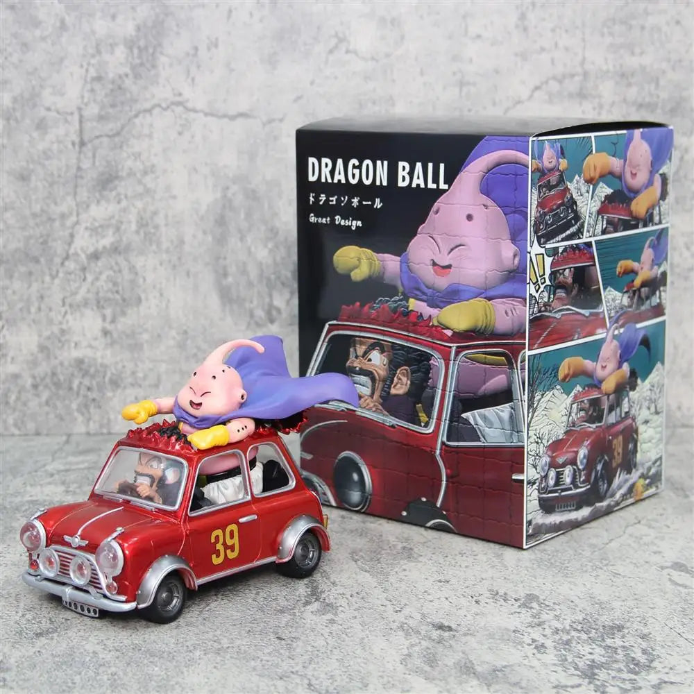 Dragon Ball Z Majin Buu Anime Figures Fat Buu Figurine Mr. Satan Drive Car 12cm Pvc Statue Model Desktop Decoration Toys Gifts SS69
