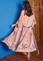 Women's Long Silk Satin Kimono Robe - Lightweight & Soft