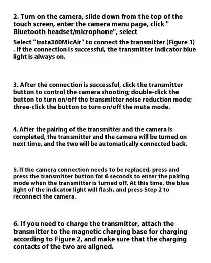 Insta360 X5 Mic Air Transmitter 48khz High-Quality Noise Reduction Compatibility Flow 2 Pro Custom  Recording Upport One-Click