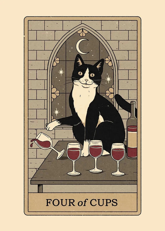Vintage Cat Card Art Poster Canvas Printing Fashion House Home Furnishings Rural Villas Decoration Aesthetics Natural Canvas Art SS69 21.69 50X70cm Unframed / 3