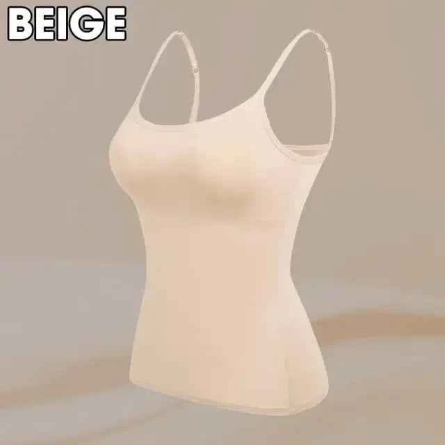 Cami Bra – Women's Camisole With Built In Padded Bra Vest Dropshipping As Seen on Tiktok Pink Top For Women Pajamas Home Wear