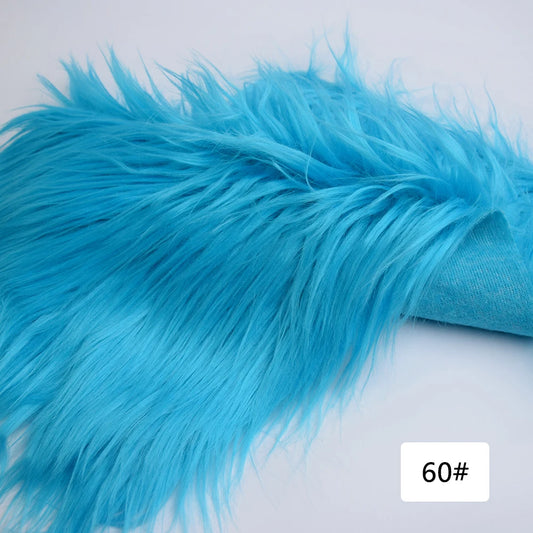 SS69 Faux Fur Fabric 8cm Long Pile 25x45cm Sheet for Cosplay and Patchwork