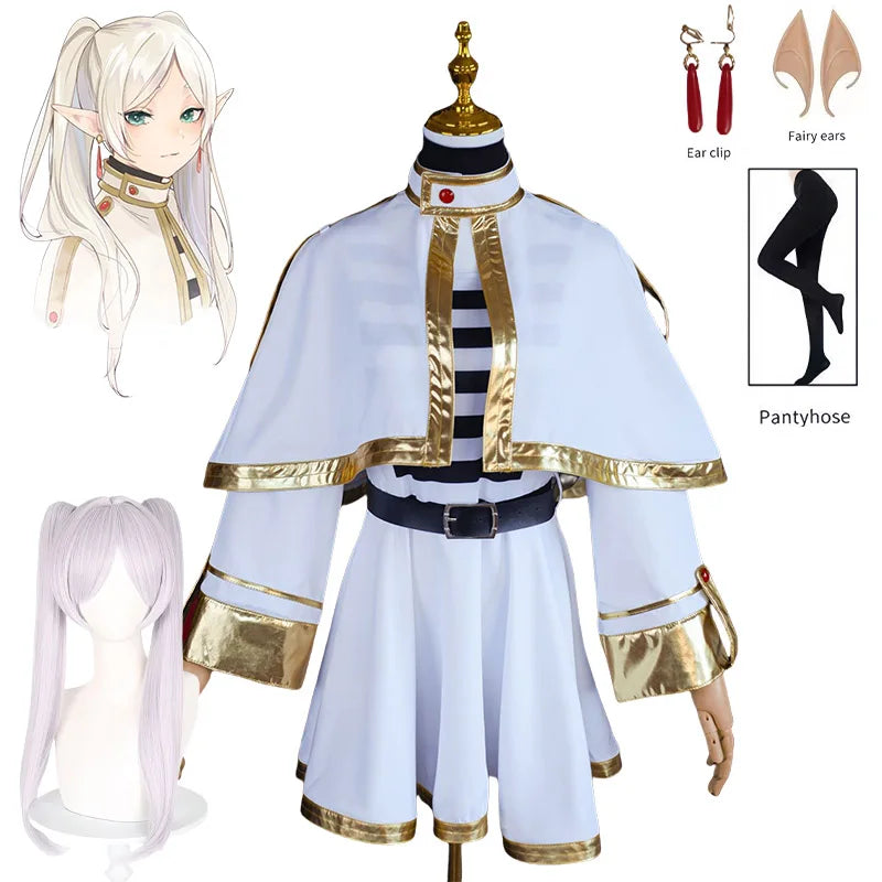 Anime Frieren Cosplay Costume Frieren: Beyond Journey's End Cosplay Frieren Dress Women Halloween Witch Costume Frieren Cosplay