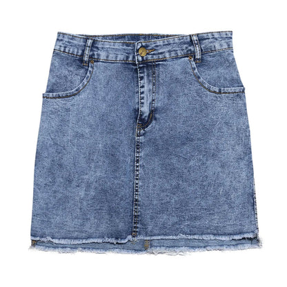 Mini Skirt Women's Wash Mini Female Short Skirts Summer Women's Sexy Denim Skirt Skirts for Women Knee Length Casual SS69 10.69 Light Blue / XL / United States