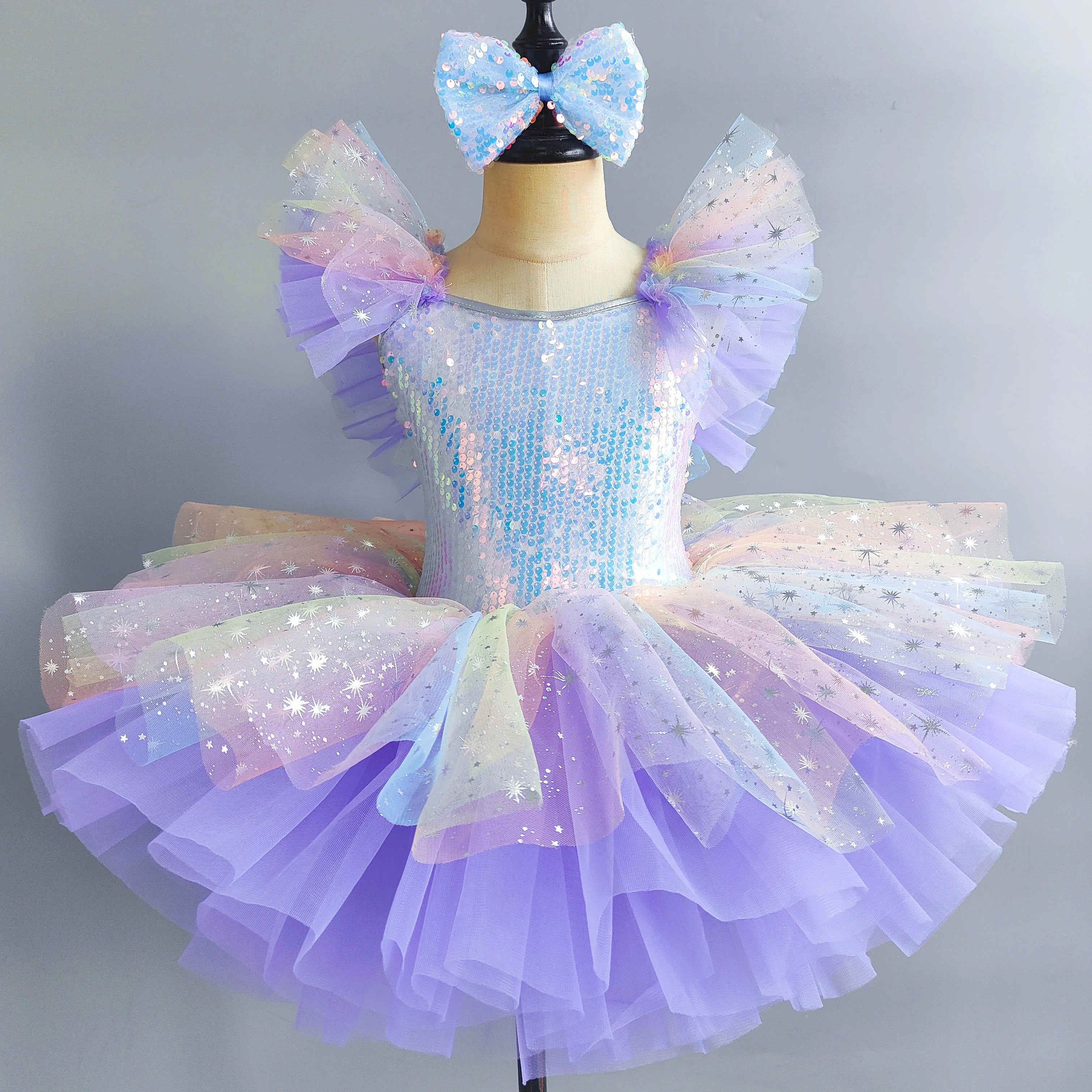 Girls Ballet Tutu Dress for Kids Princess Performance Fairy Costume