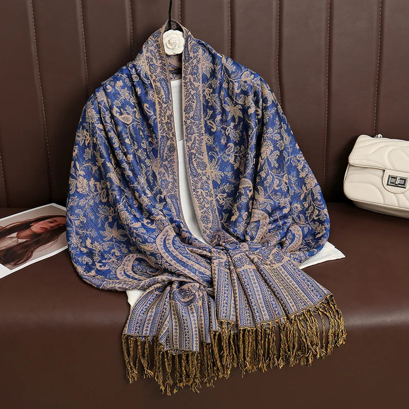Luxury Brand Autumn Cashmere Pashmina Shawl Lady Wrap Warm Winter Scarves Design Print Female Foulard Cotton Stoles Scarf 2023 SS69 13.69 T368-05