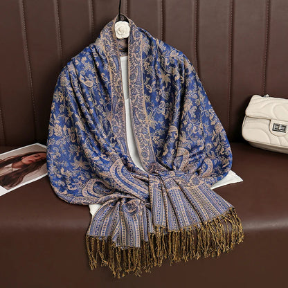 Luxury Brand Autumn Cashmere Pashmina Shawl Lady Wrap Warm Winter Scarves Design Print Female Foulard Cotton Stoles Scarf 2023 SS69 13.69 T368-05