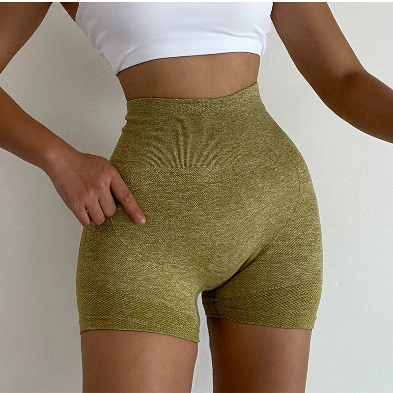 Women Yoga Shorts High Waist Butt Lifting Workout Fitness Tights Tummy Control Gym Running Stretched Pants Casual Sportswear SS69