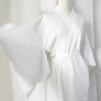 Japanese Kimono Juban Inner Gown Women Yukata White Long Bath Robe Adult Intimate Kimono Inner Wear Lining With Belt Cosplay
