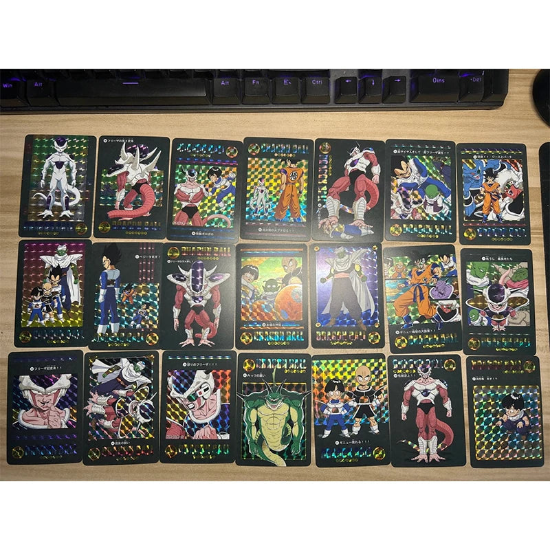 Dragon Ball Super Son Goku Frieza Bejita Yonsei Piccolo DIY Homemade Bronzing Game Toys Collection Card Christmas Birthday Gift SS69 34.69 D-Grid flash-54pcs