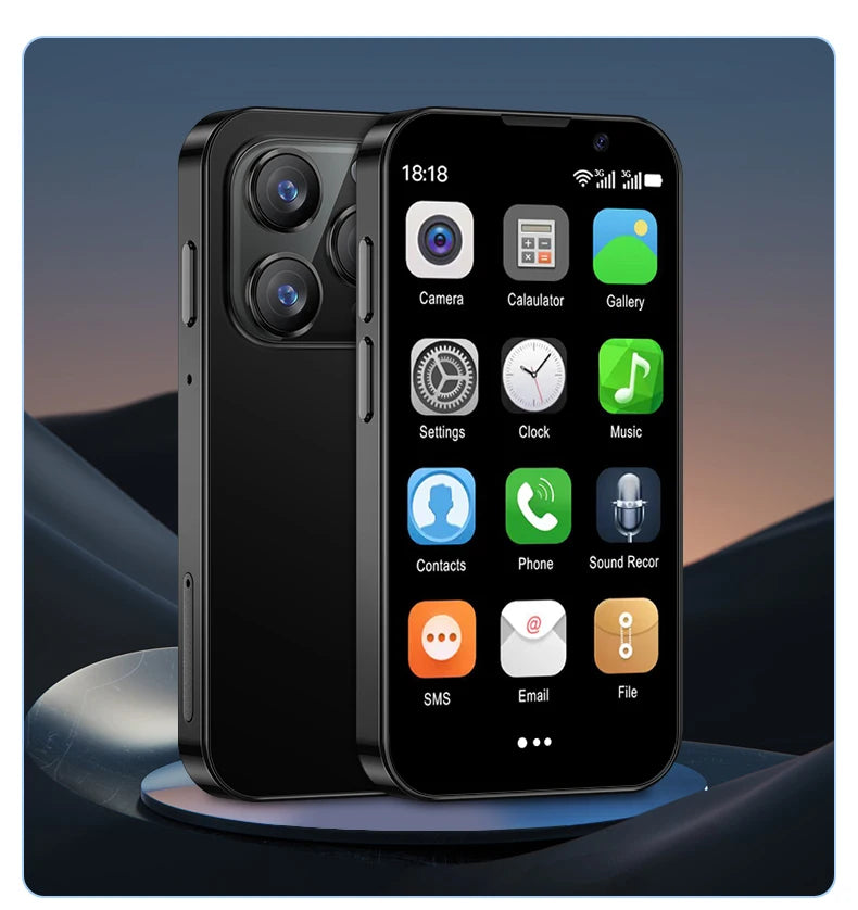 SERVO 16SE Mini Smartphone 16GB ROM Android 9.0 Wifi Dual SIM Standby Play Store 3G WCDMA 3.0"Little Smart Cellphone New Version SS69