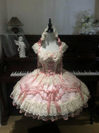 French Lolita Strap Dress Lace Patchwork Cosplay Outfit Y2K Vintage Elegant Girls Sweet Party Kawaii Dress Women Clothing 2026