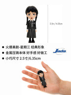 Jada Anime Figures Wednesday The Addams Family Thing Enid Sinclair Metalfigs Metal Model Toy Collection Ornament Boy Girls Gifts