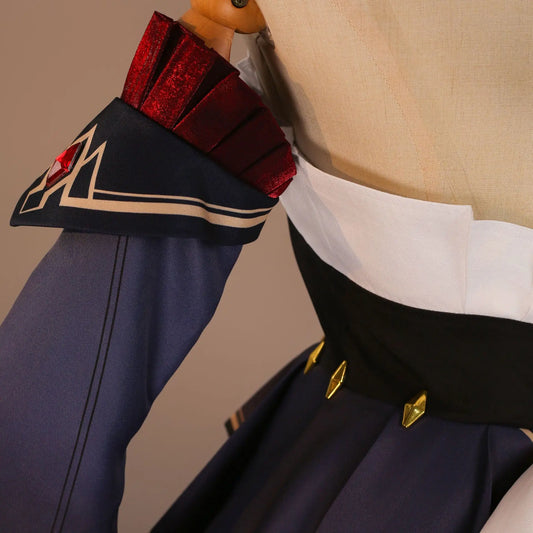 Genshin Impact Sandrone Cosplay Costume Wig Marionette Dress Uniform Eleven Fatui Harbingers Halloween Party Women Girls Props