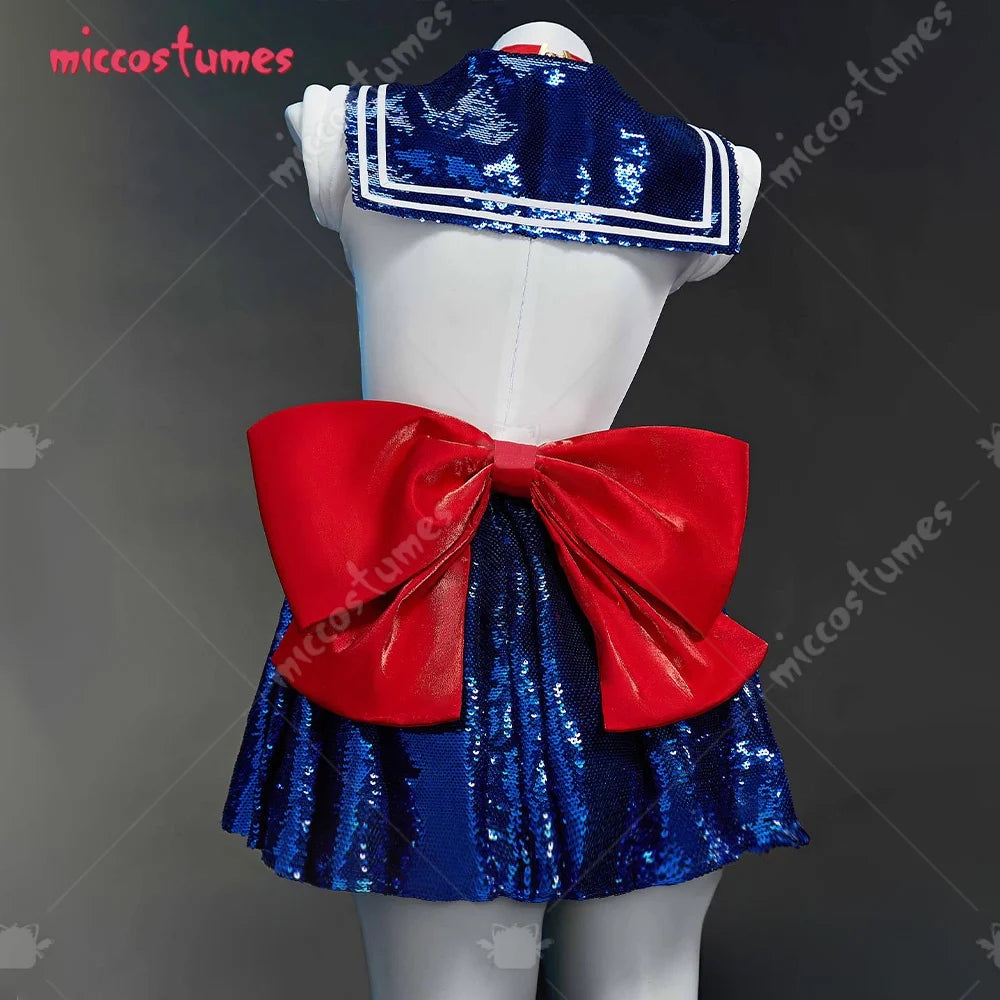 Miccostumes Women's Sailor Cosplay Costume Stage Version Dress with Gloves and Hair Accessories