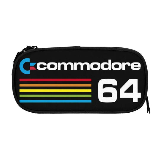 Custom Kawaii Retro Commodore 64 Pencil Case for Girls Boys C64 Amiga Computer Large Capacity Pen Box Bag Stationery SS69
