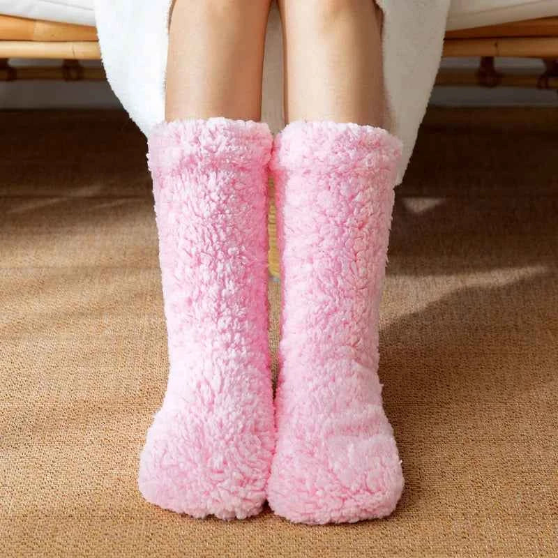 Thickened Thermal Socks Women Winter Warm Home Soft Thickened Plus Velvet Sleeping Anti Slip Floor Slipper Sock Halloween Gift