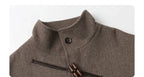 CHIC VEN Women's Wool Blend Turtleneck Long Coat with Button Detail