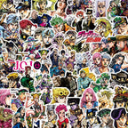 10/30/82pcs JoJo's Bizarre Adventure Anime Stickers Waterproof DIY Skateboard Phone Guitar Bike Classic Japan Manga Sticker Pack