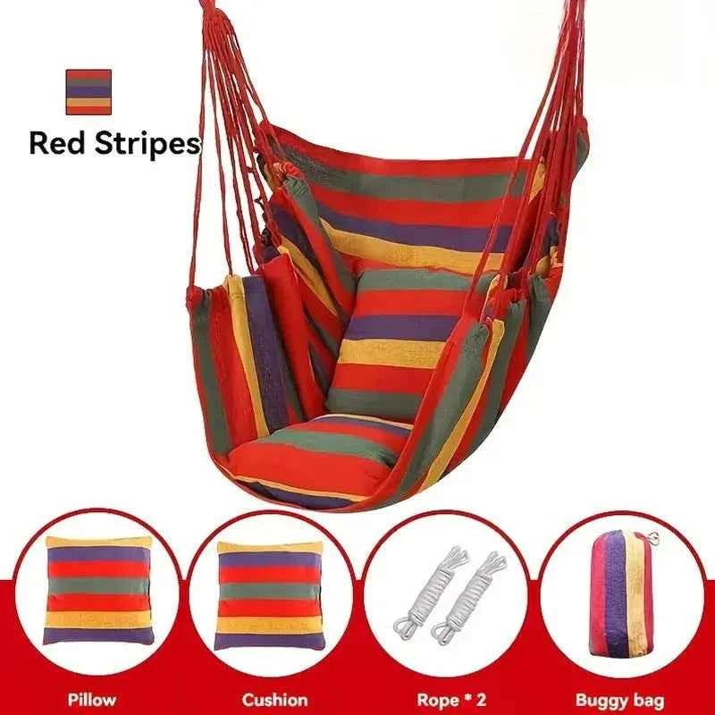 Hanging chairs, hammocks, swings, rocking chairs, and cross legged artistic chairs for lazy people in student dormitories