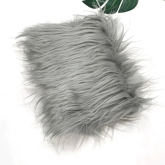 SS69 Faux Fur Fabric 8cm Long Pile 25x45cm Sheet for Cosplay and Patchwork