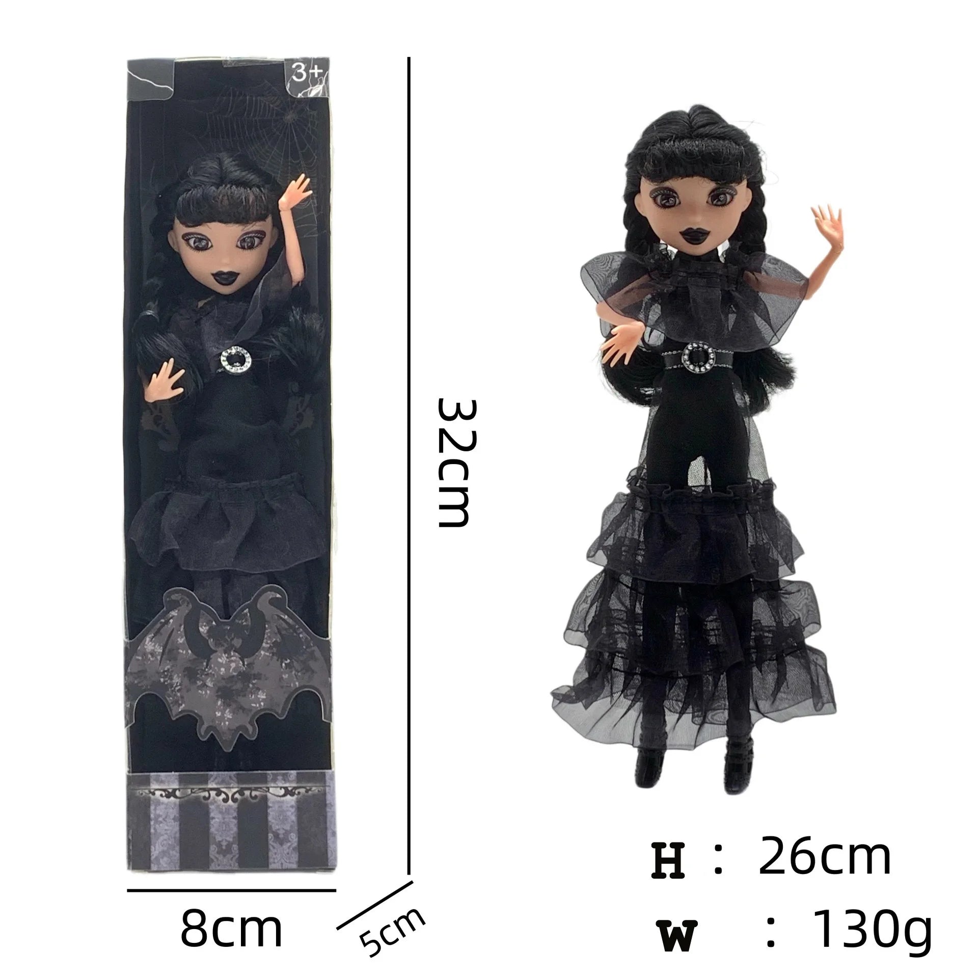 New Wednesday Addams Figure Cute Toy Addams Family Doll Room Decoration Children's Charm Collection Hobby Toys Kid Birthday Gift SS69 25.69 In Box