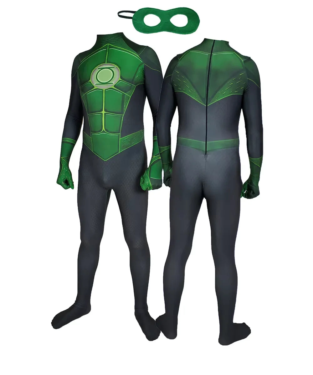 Halloween Woman Green Cosplay Costume Lantern Female Superhero Zentai Suit Ladys Cosplay Bodysuit Adults Men Male Party Jumpsuit