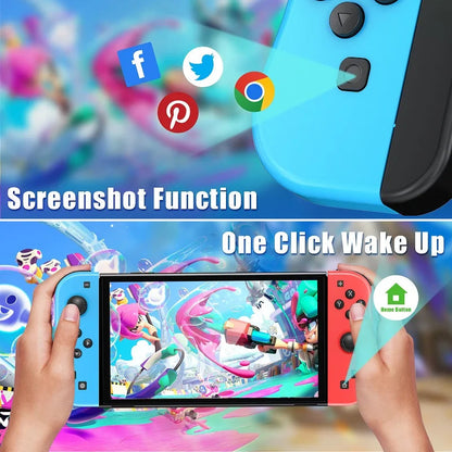 For Nintendo Switch/iOS/Android/PC Wireless Controller, Turbo Vibration Wake-up Handle For Fitness-ring BT Video Game Control SS69