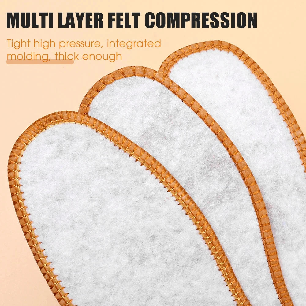 Winter Alpaca Wool Insoles Soft Plush Warm Thicken Foot Thermal Shoe Insole for Women Men Breathable Snow Boots Shoes Heat Pads SS69