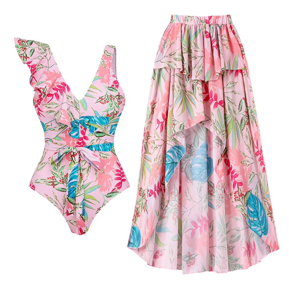 2023 New Arrival Push Up Women Bikini Set Floral Printed Ruffle Bikinis Strappy Bandage Swimwear Brazilian Biquini Bathing Suit SS69 31.69 CY2560D2 / XL