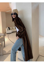 Lautaro Women's Long Faux Mink Fur Coat - Thick Warm Winter Overcoat