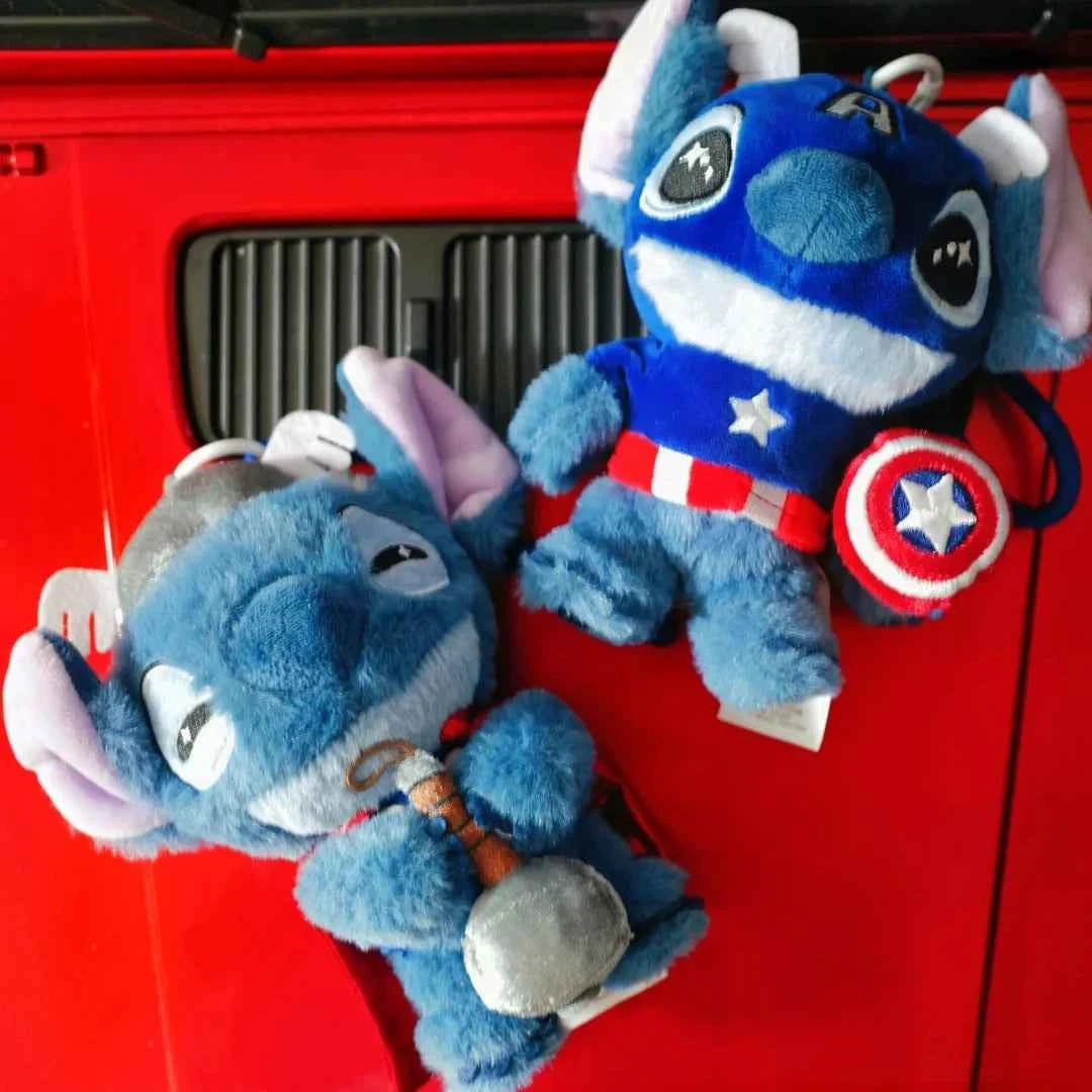 Hottoys Cosbaby Stitch Marvel Blind Box - Captain America & Spider-Man Crossver Anime Figure Christmas Surprise Gift Collection