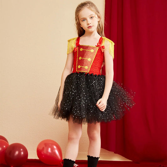 SS69 Nutcracker Soldier Tutu Dress for Girls, Halloween Christmas Costume