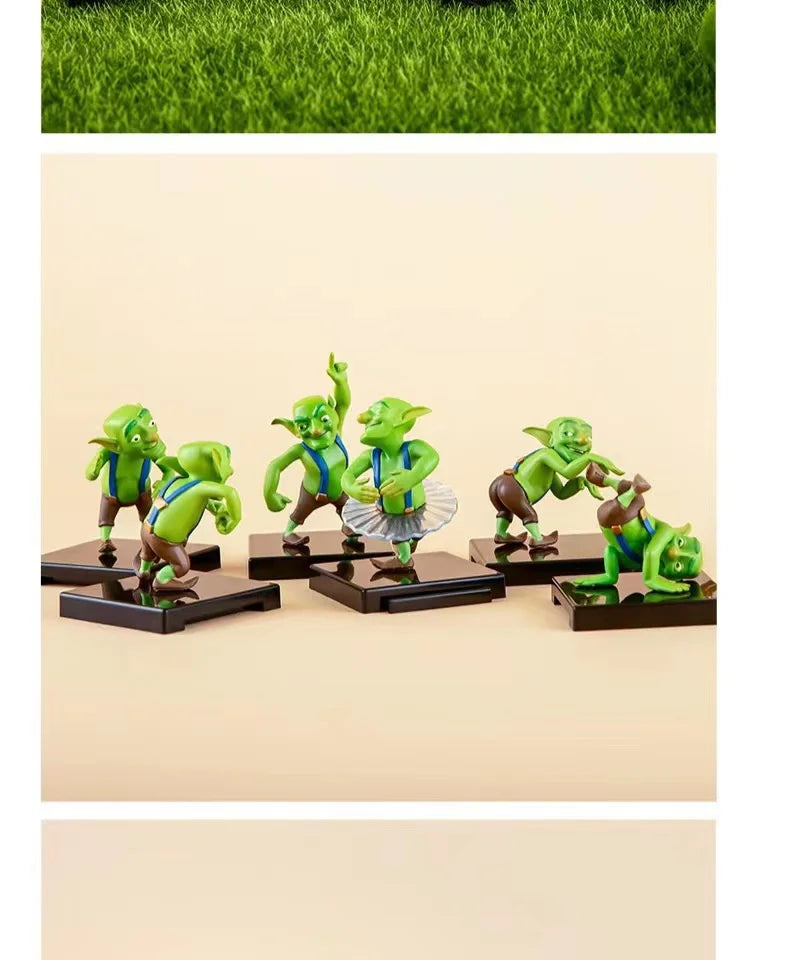 【In Stock】100% Original Supercell Coc Dancing Goblins Collector's Edition Models Anime Figurine Original Box Action Figure Toys SS69