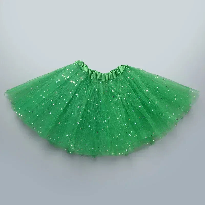 XMOMISEL Girls Sequined Star Tulle Tutu Skirt