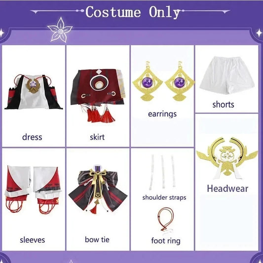 Genshin Impact Yae Miko Cosplay Costume Set with Wig Ears and Tail