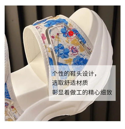 Platform Sandals Female 2024 Summer Fashion Peep-toe Shoes Character With High Heel Muffin Daddy Leisure Sports Sandals Female - SS69
