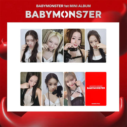 8pcs/set KPOP BABYMONSTER Album HAPPY 1000 DAYS LOMO Card Tea Lu Bao Monster Photo Card AHYEON HARAM RORA RUKA ASA Postcard SS69 7.69 CH-XK-BAB03