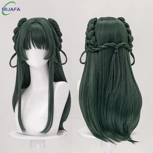 Maomao Cosplay Wig The Apothecary Diaries Dark Green Heat Resistant Fiber